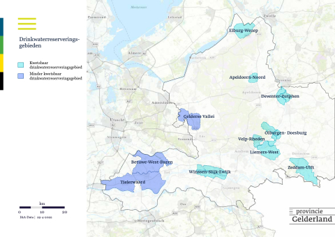 Drinkwaterreserveringsgebieden Gelderland